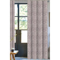 Damask Designer Drapery Panel Set Of 2 Purple 100 Organic Cotton 2In 1 Construction Rod Pocket With Hidden Tab