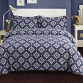 Damask Printed 200 Gsm Flannel Oversize 3 Piece Duvet Cover Set