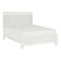 Dani Full Panel Bed Led Headboard Luxe White Faux Leather Upholstery