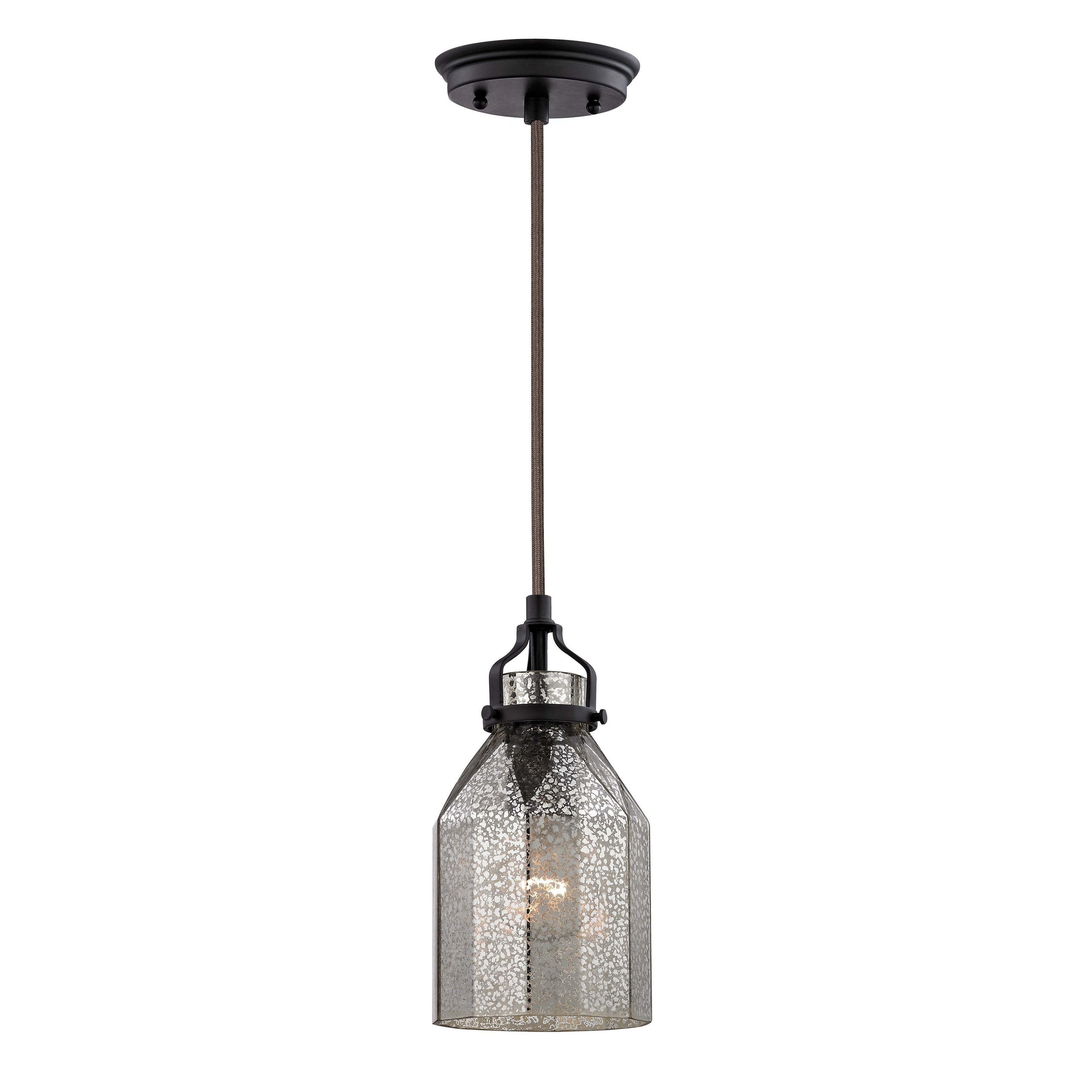 Danica 5 Inch Wide 1 Light Pendant In Oil Rubbed Bronze 5In W X 5In D X 10In H