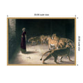 Daniel In The Lions Den By Briton Riviere Framed Canvas Wall Art Print
