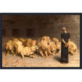 Daniel In The Lions Den 1872 By Briton Riviere Framed Canvas Wall Art Print
