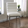 Danneson Contemporary White Side Chairs Set Of 2 By Foa