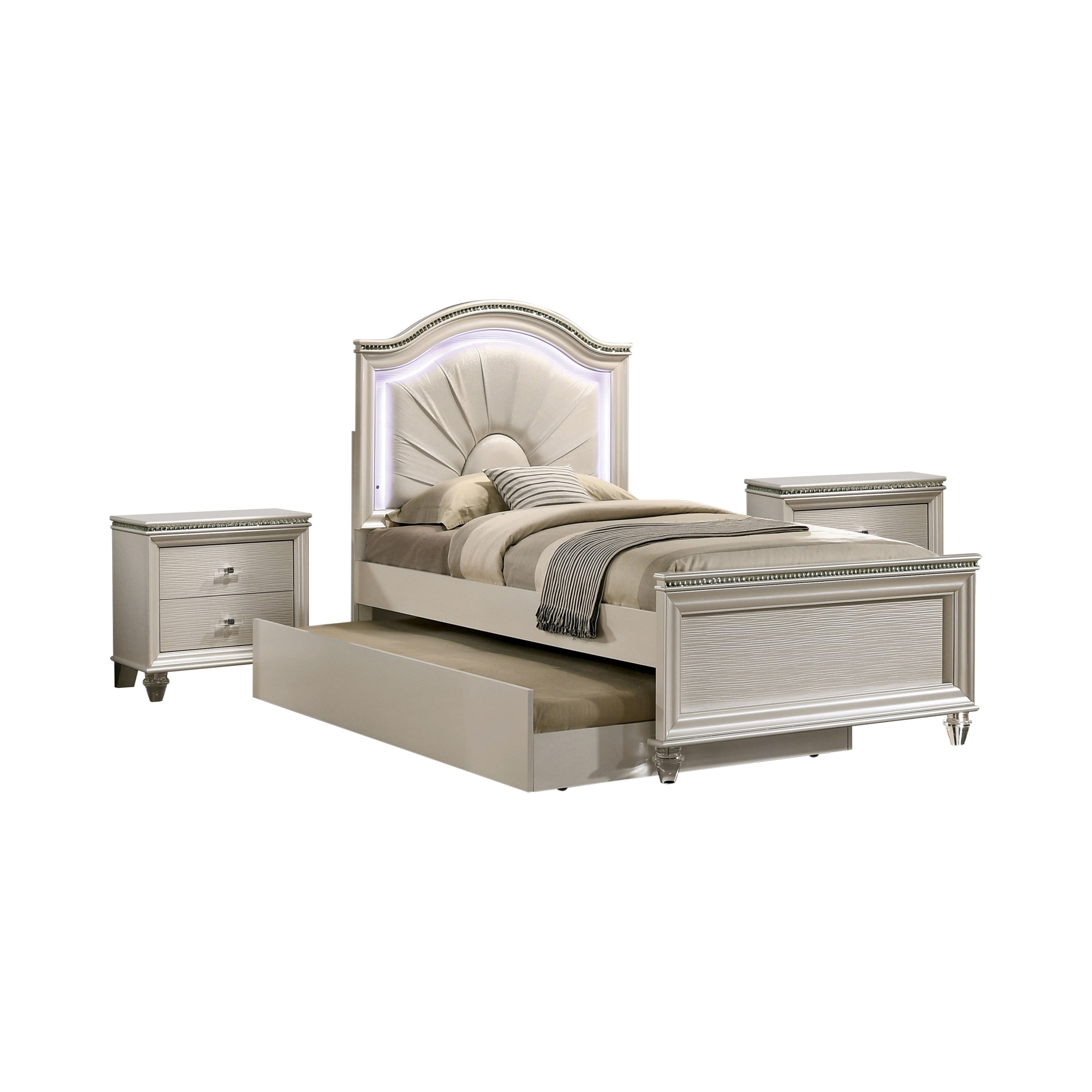 Dantasa Transitional 3 Piece Bedroom Set With 2 Nightstand By Foa