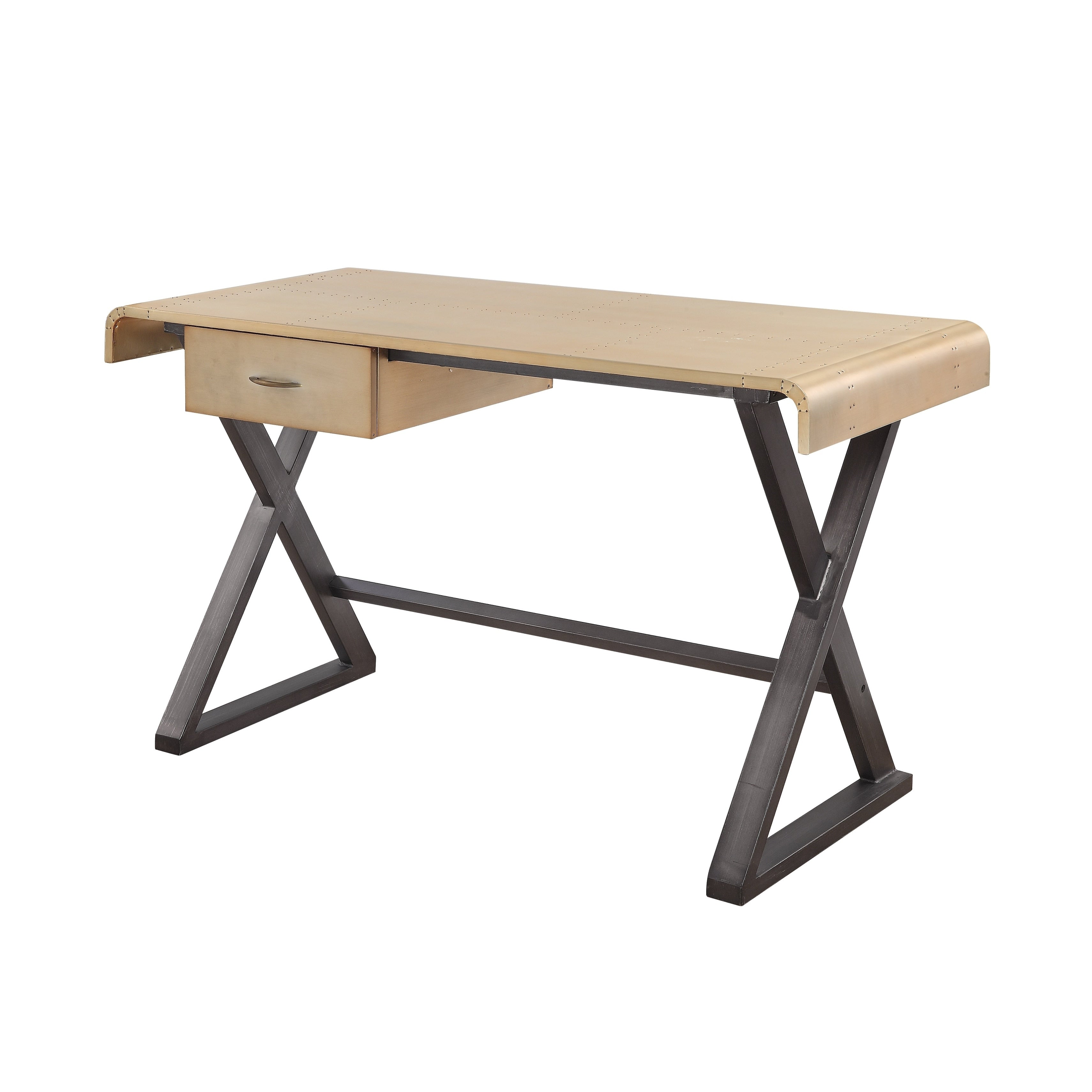 Danton Desk In Gold Aluminum