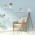 Danya B. White Decorative 24 Floating Ledge Shelves Set Of 2
