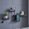 Danya B. 4 Tier Corner Or Straight Industrial Rustic Pipe Shelves