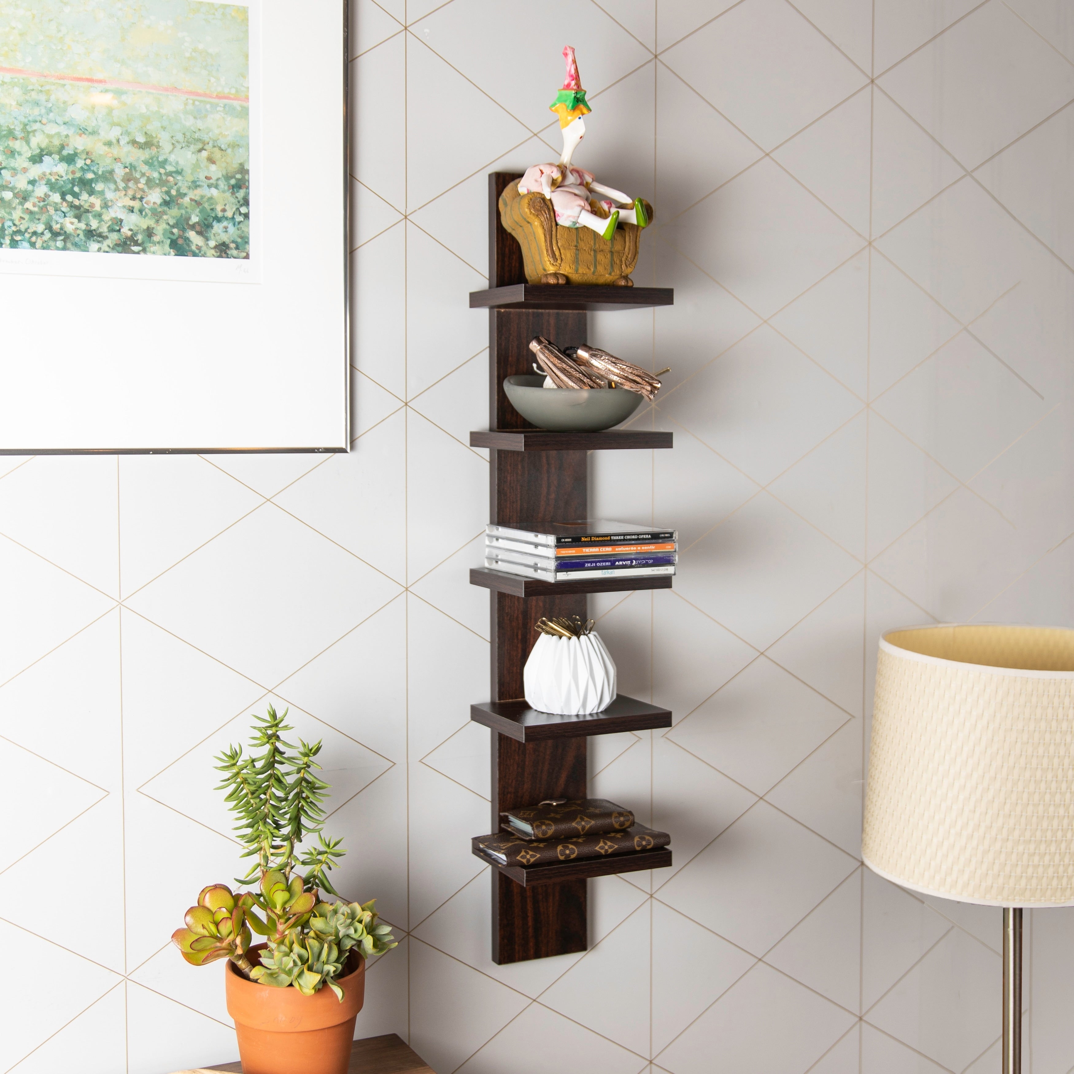 Porch Den Erwin Wall Mount 5 Tier Shelving