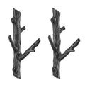 Danya B. Cast Iron Tree Branch Double Wall Mount Coat Hooks Set Of 2