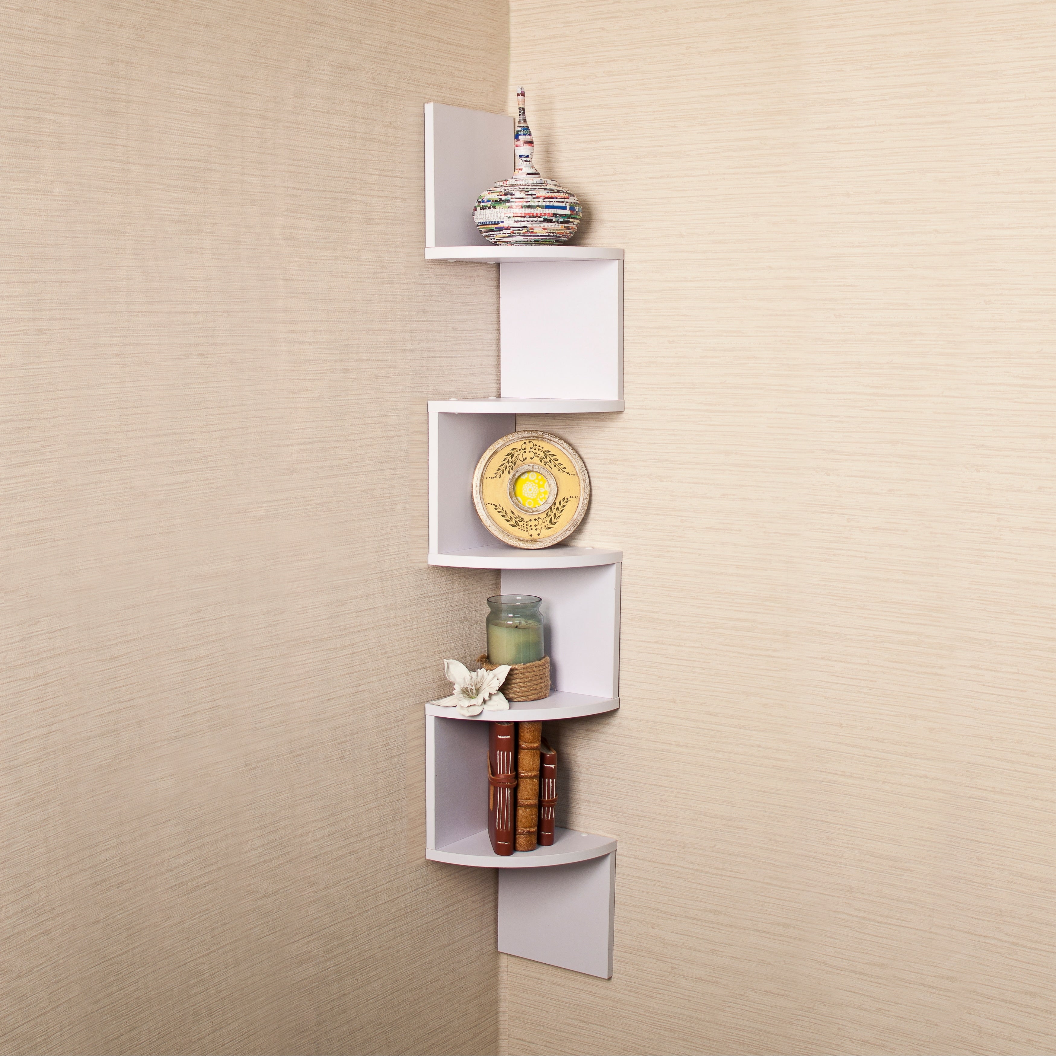 Veneer Corner Wall Mount Shelf