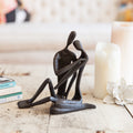 Danya B. Embracing Couple Large Cast Iron Sculpture