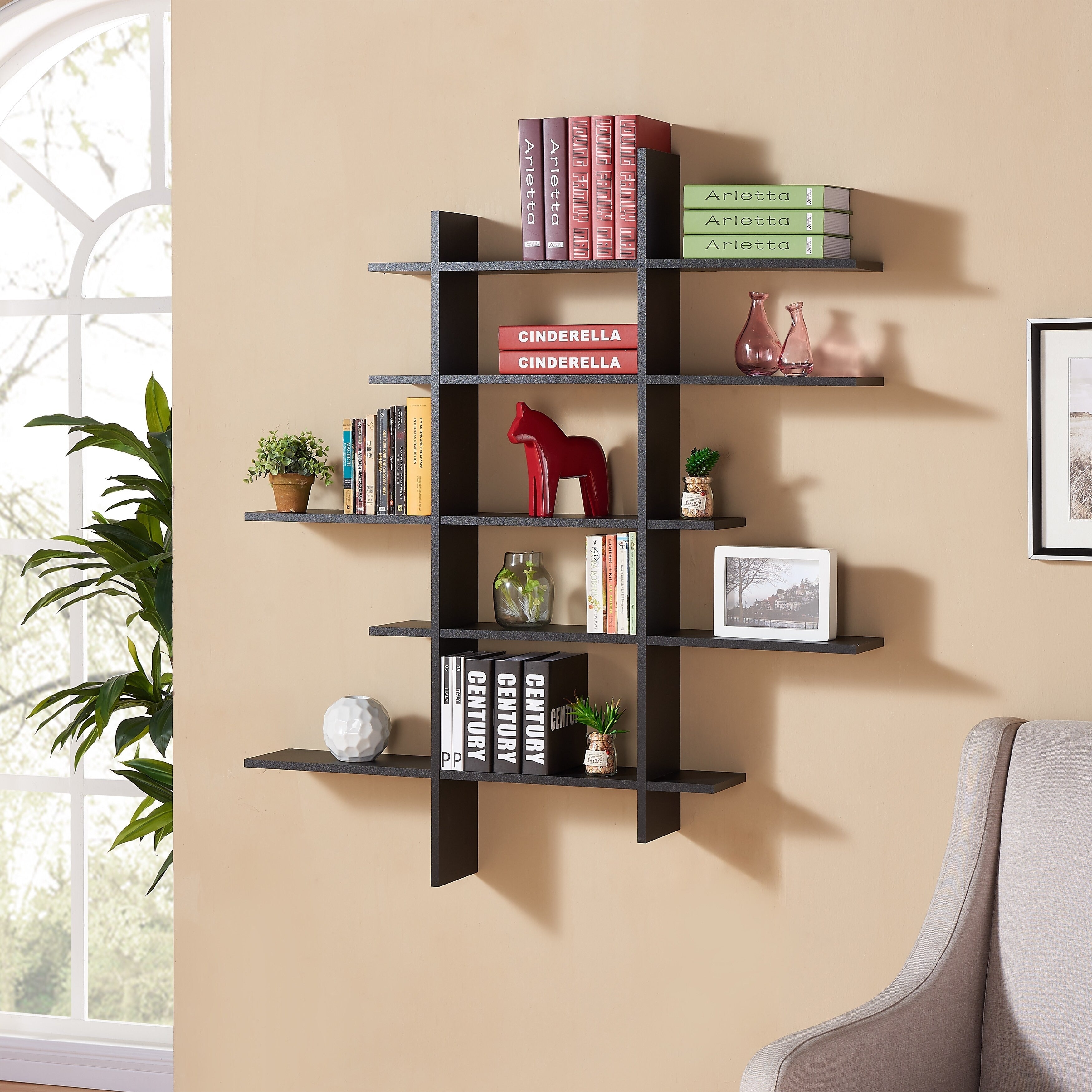 Danya B. Five Level Asymmetric Shelf White
