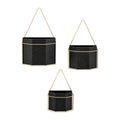 Danya B. Geometric White And Gold Wall Planters Set Of 3