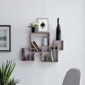 Danya B Espresso Intersecting Cube Shelves