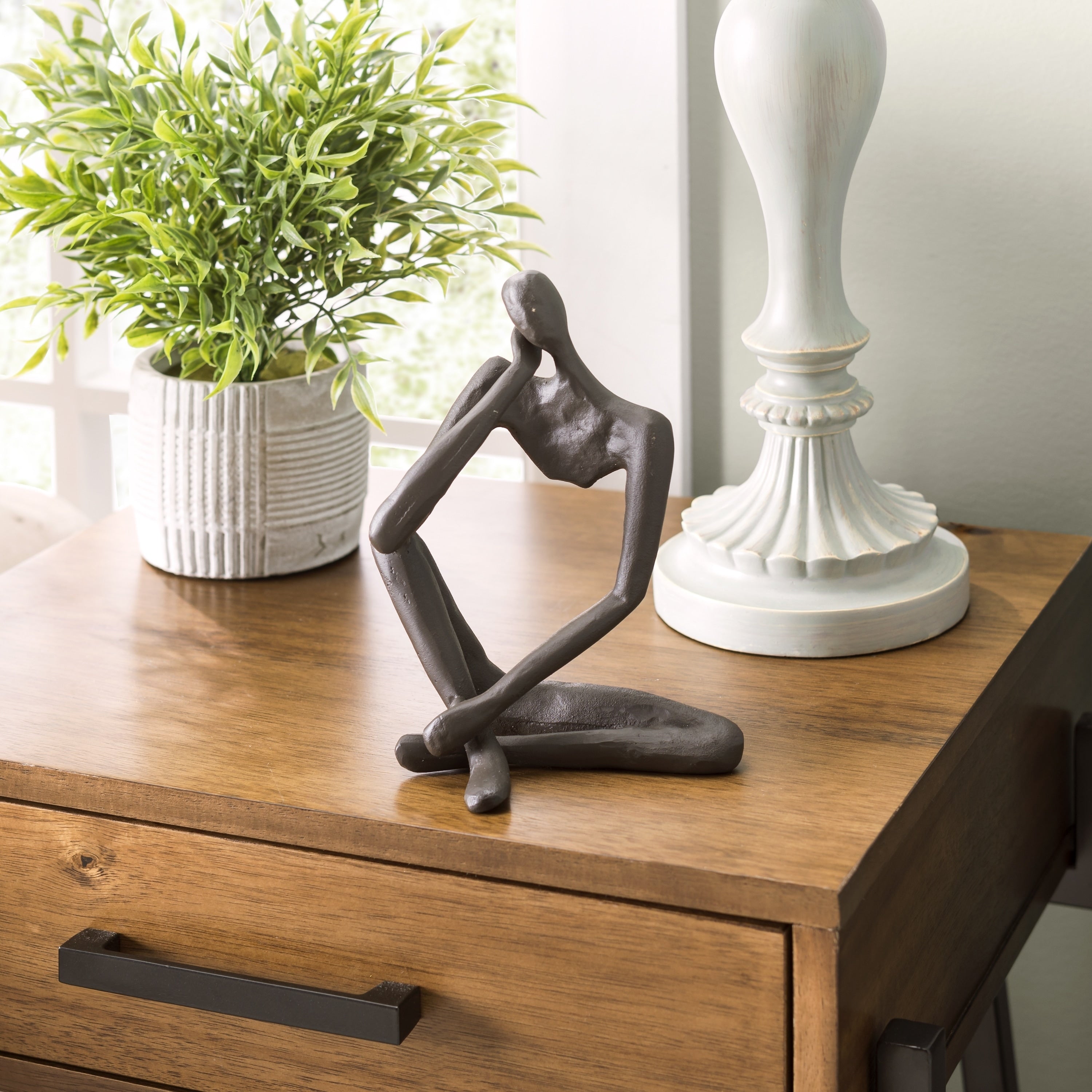 Danya B. Modern Thinking Man Iron Sculpture