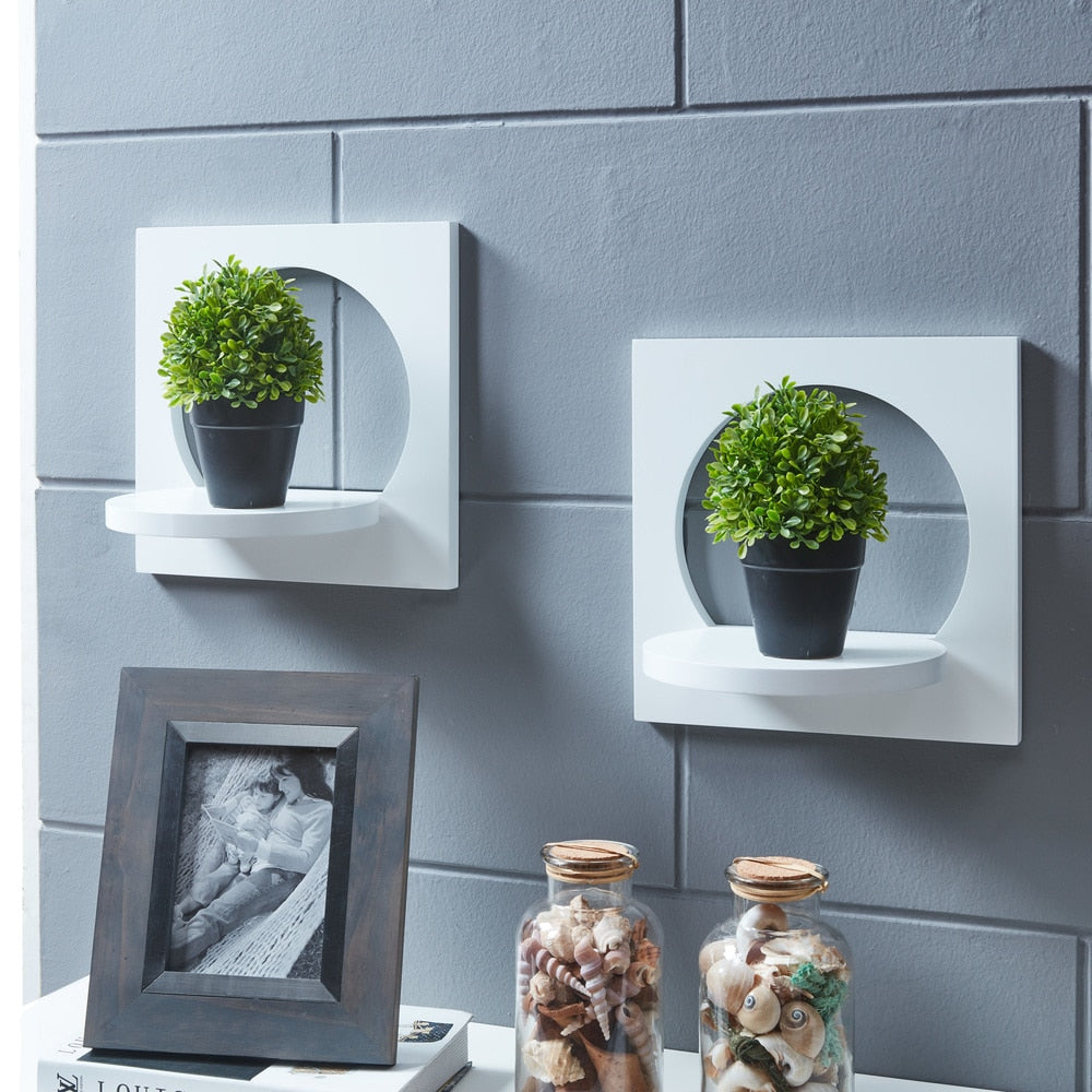 Danya B. Set Of 2 Silhouette Shelves White