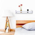 Danya B. Single Tier 18 Wall Mount Decorative Spice Supplement Home Decor Organizer Rack Shelf White