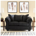 Signature Design By Ashley Darcy Contemporary Black Loveseat