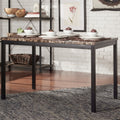 Darcy Faux Marble Black Metal 48 Inch Dining Table By Inspire Q Bold Dining Table