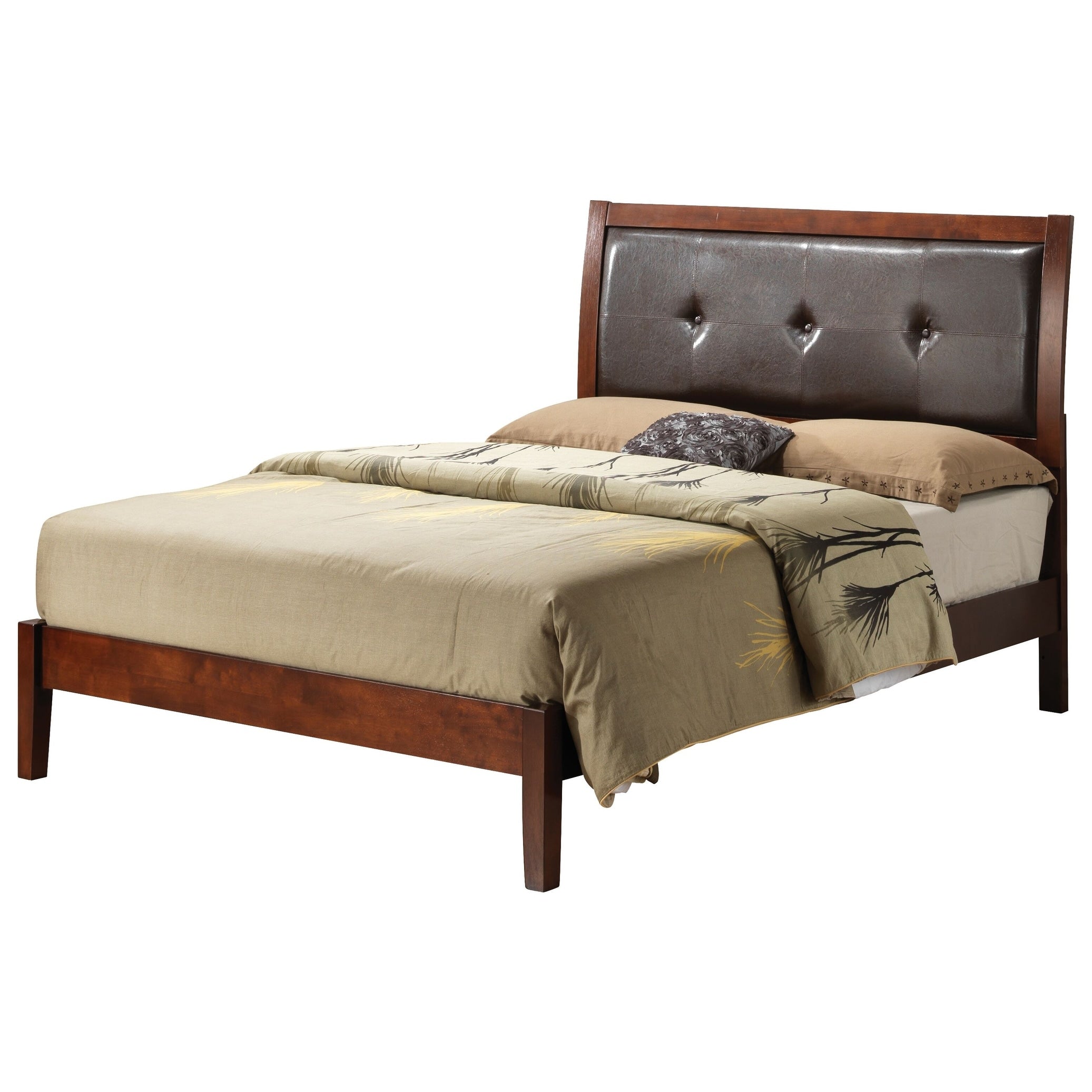 Darden Tufted Faux Leather Bed