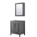 Daria 30 Inch Single Vanity No Top Medicine Cabinet