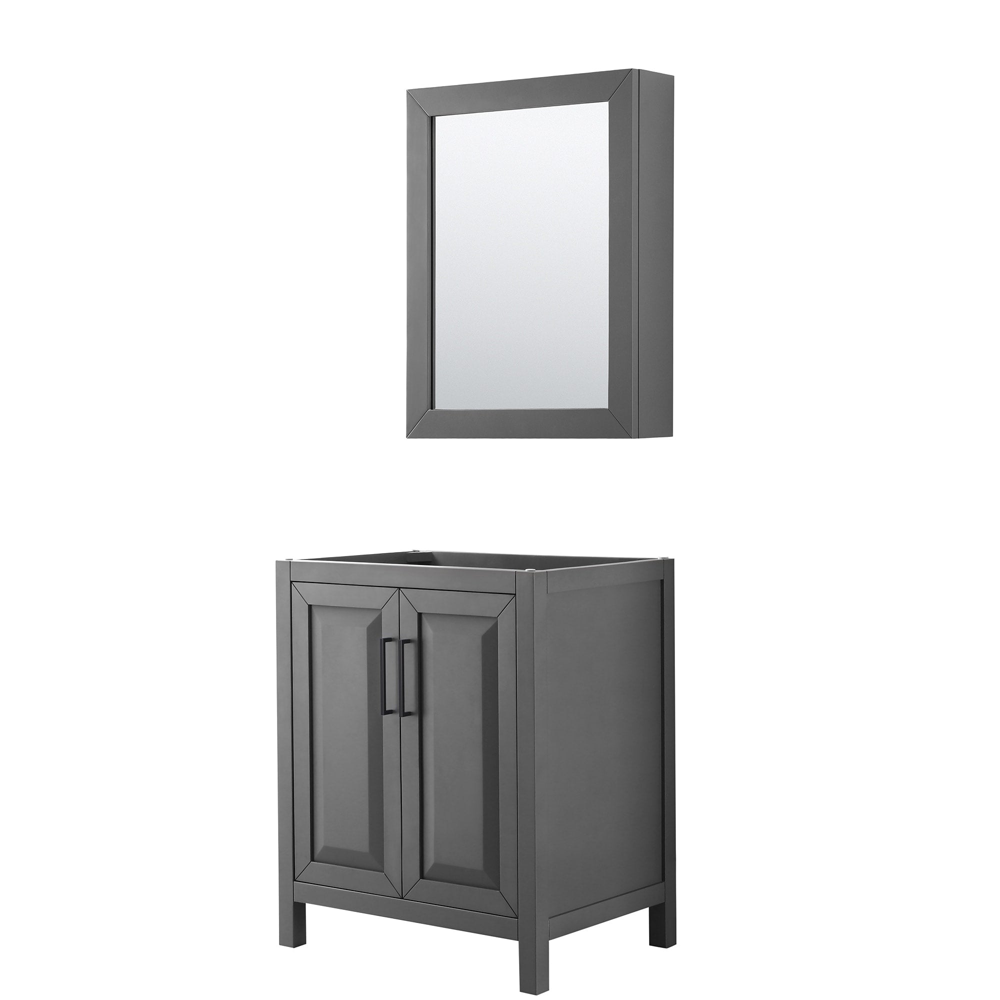 Daria 30 Inch Single Vanity No Top Medicine Cabinet