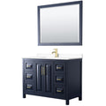 Daria 48 Inch Single Vanity Cultured Marble Top 46 Inch Mirror