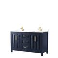 Daria 60 Inch Double Vanity Cultured Marble Top