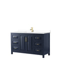Daria 60 Inch Single Vanity Cultured Marble Top