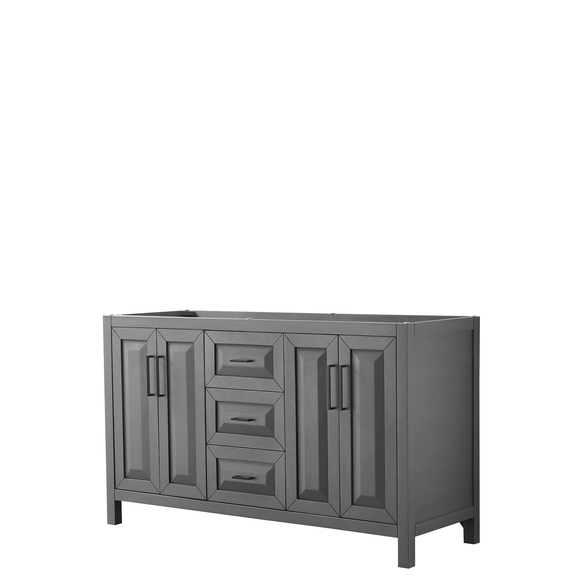 Daria 60 Inch Double Vanity In White No Top No Mirror