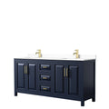 Daria 72 Inch Double Vanity Cultured Marble Top