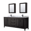 Daria 80 Inch Double Vanity Marble Top Medicine Cabinets