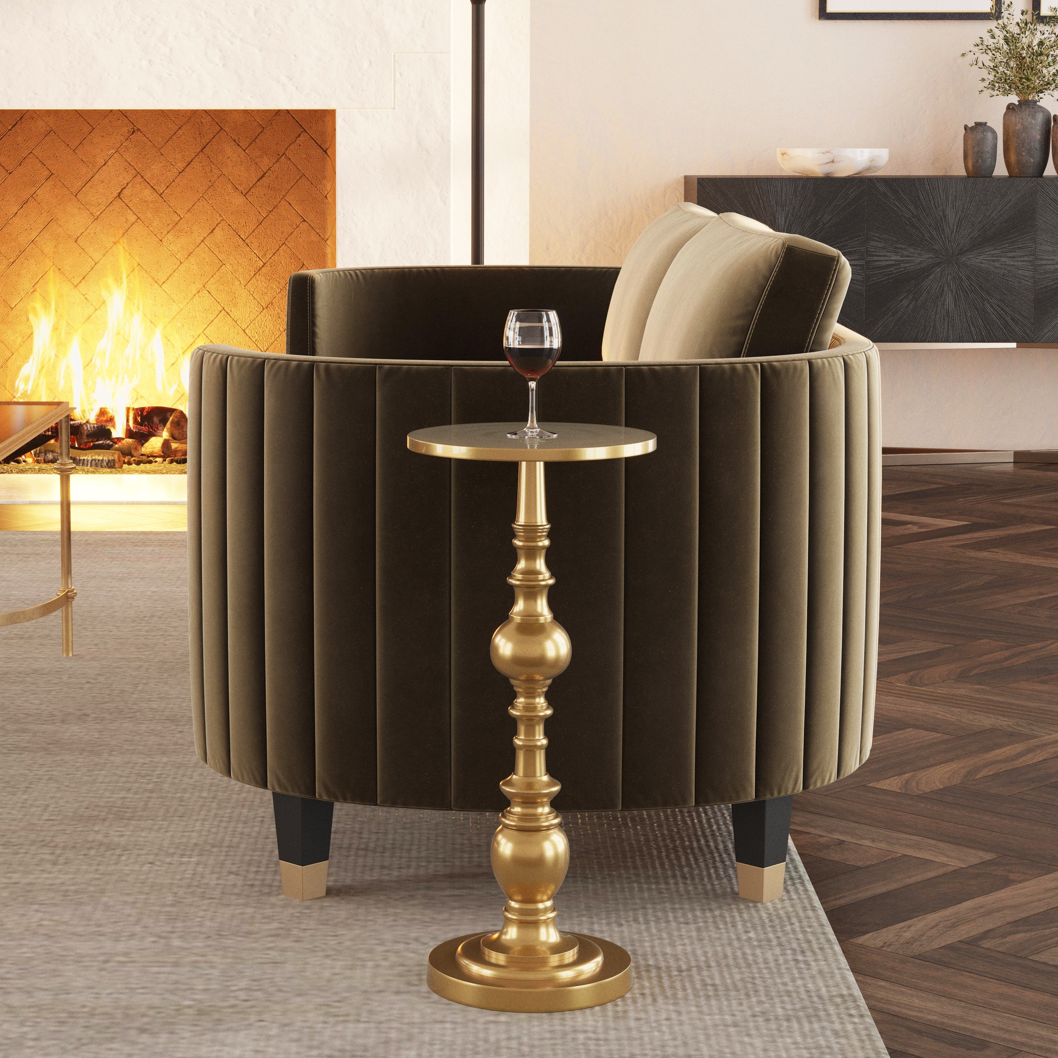 Butler Darien Antique Gold End Table