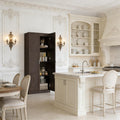 Dark Brown Pantry Cabinet Bathroom Storage Cabinet Rustic Sideboard Cupboard Accent Cabinet Base Cabinet