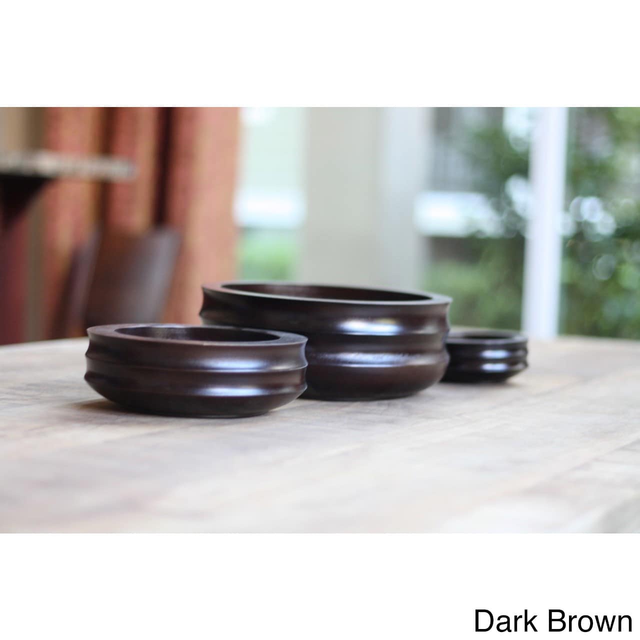 Timbergirl Handmade 3 Piece Acacia Wood Bowls India 3 Bowls
