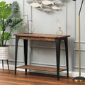 Wood And Metal Console And Entryway Table