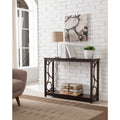 K And B Furniture Dark Cherry Wood Entryway Table