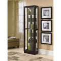 Dark Chocolate Cherry Side Door Entry Curio Cabinet
