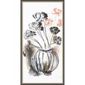 Dark Flowers By Mette Rix Framed Mounted Canvas Wall Art Print