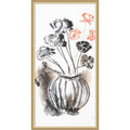 Dark Flowers By Mette Rix Framed Mounted Canvas Wall Art Print