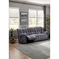 Dark Gray 1Pc Recliner Sofa Furniture Track Pillow Arms