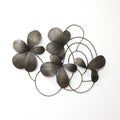 Dark Gray Metal Wall Art 42 Wide Abstract Floral D Cor