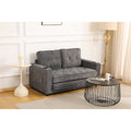 Dark Gray Pull Out Sofa Bed Convertible Loveseat Sleeper Sofa Couch With Storage Bags For Living Room