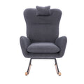 Dark Gray Rocking Chair Side Chair Reception Chair Reading Chair Arm Chair Office Chair Padded Chair