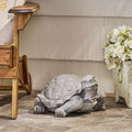 Dark Gray Turtle Garden Statue Outdoor Decorative Sculpture No Assembly Required 15