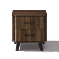 Dark Oak Manufactured Wood 2 Drawer 19.6 Inch Tall End Table And Nightstand