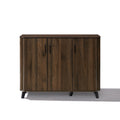 Dark Oak Manufactured Wood 45 Inch W X 36 Inch H 3 Door Sideboard Cabinet 36.2 H X 45.3 W X 15.7 D