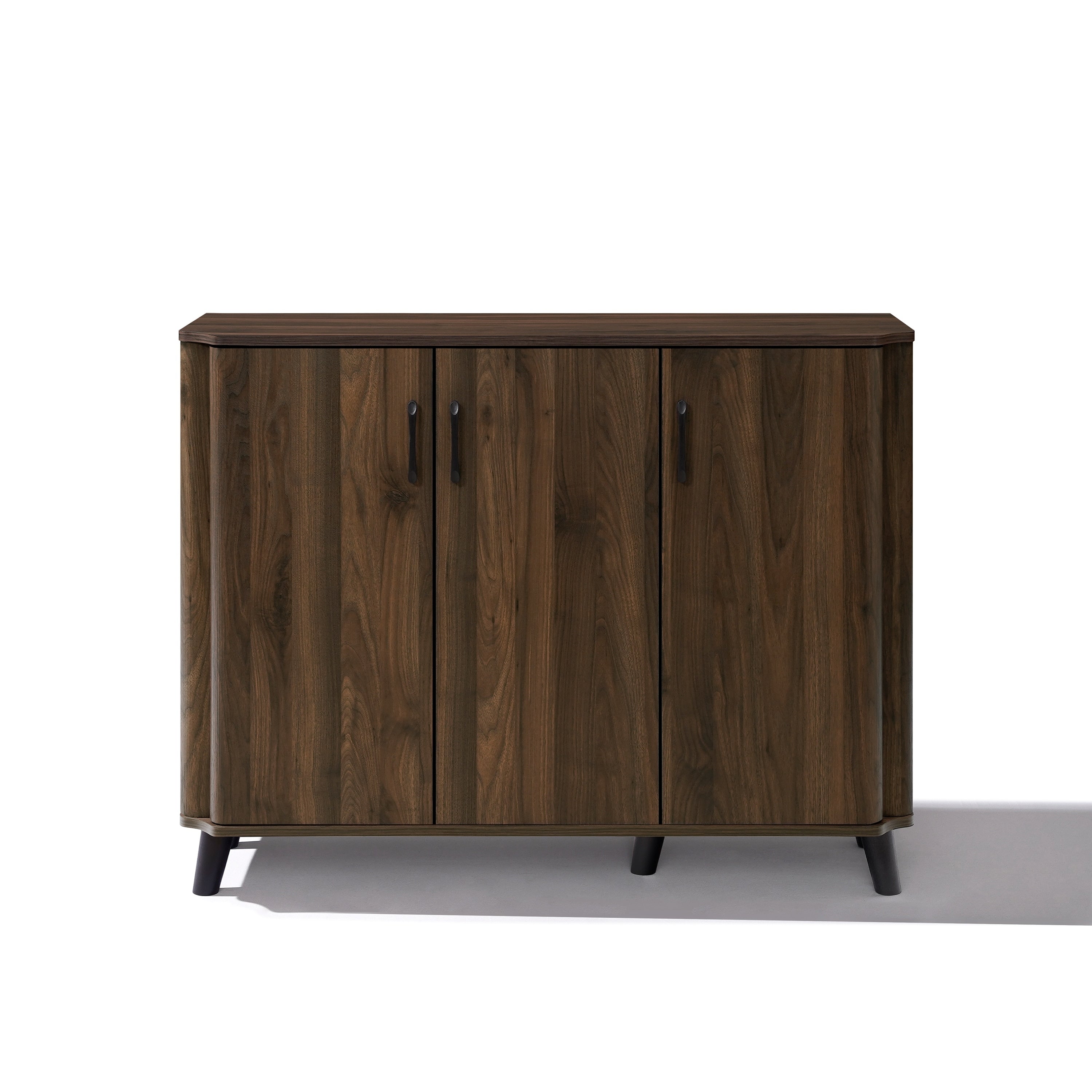 Dark Oak Manufactured Wood 45 Inch W X 36 Inch H 3 Door Sideboard Cabinet 36.2 H X 45.3 W X 15.7 D