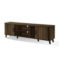 Dark Oak Manufactured Wood 71 Inch Wide Tv Console Cabinet 21.7 H X 70.9 W X 15.7 D
