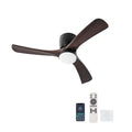 Dark Purple Flush Mount Ceiling Fan With Remote Control
